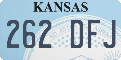 KS license plate 262DFJ