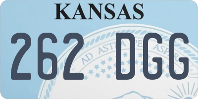 KS license plate 262DGG