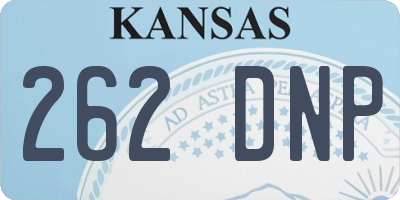 KS license plate 262DNP