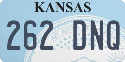 KS license plate 262DNQ