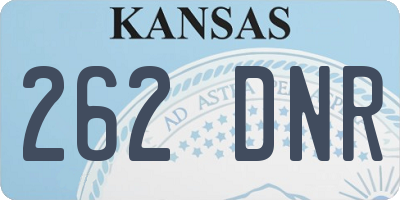 KS license plate 262DNR