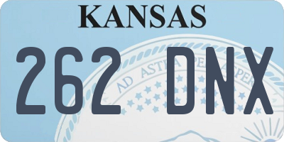 KS license plate 262DNX