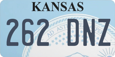 KS license plate 262DNZ