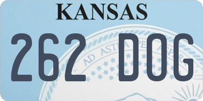 KS license plate 262DOG