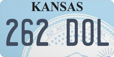 KS license plate 262DOL