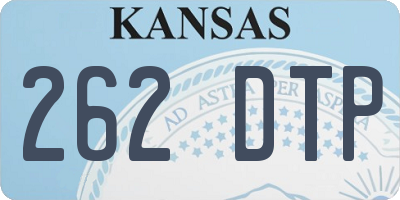 KS license plate 262DTP