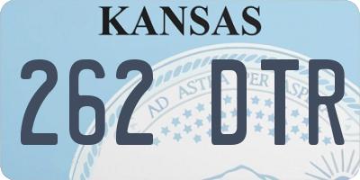KS license plate 262DTR