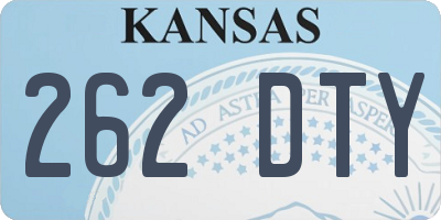KS license plate 262DTY