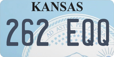 KS license plate 262EQQ