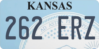KS license plate 262ERZ