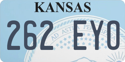 KS license plate 262EYO