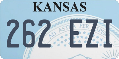 KS license plate 262EZI