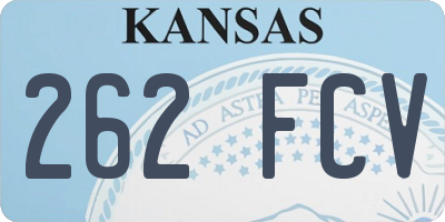 KS license plate 262FCV