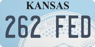 KS license plate 262FED