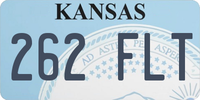KS license plate 262FLT