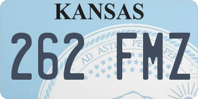 KS license plate 262FMZ