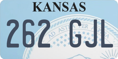 KS license plate 262GJL