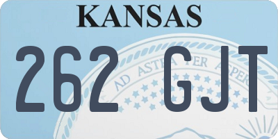 KS license plate 262GJT