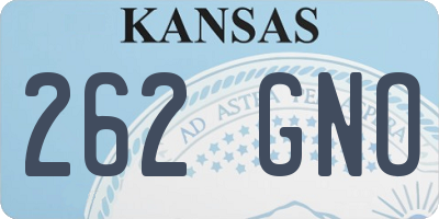KS license plate 262GNO