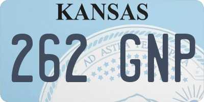 KS license plate 262GNP