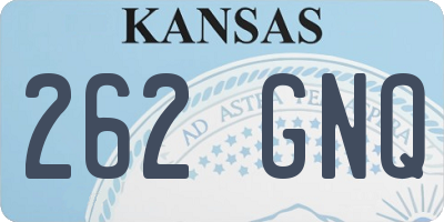 KS license plate 262GNQ