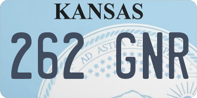 KS license plate 262GNR