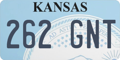 KS license plate 262GNT
