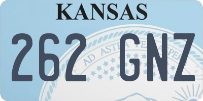KS license plate 262GNZ