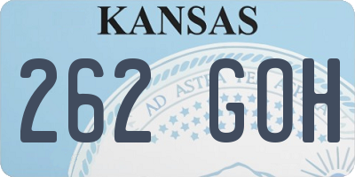 KS license plate 262GOH