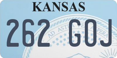KS license plate 262GOJ