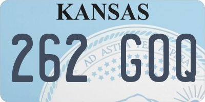 KS license plate 262GOQ
