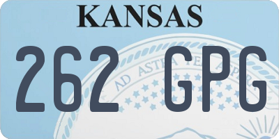 KS license plate 262GPG