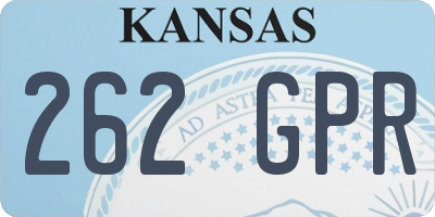 KS license plate 262GPR