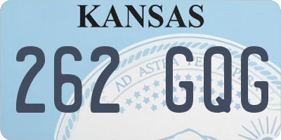 KS license plate 262GQG