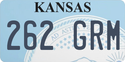 KS license plate 262GRM