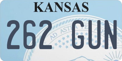 KS license plate 262GUN