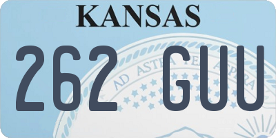 KS license plate 262GUU