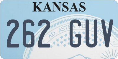 KS license plate 262GUV
