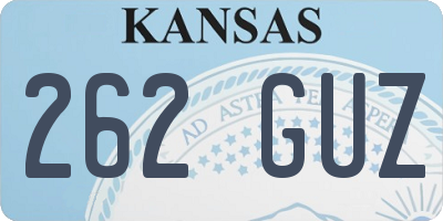 KS license plate 262GUZ