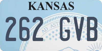 KS license plate 262GVB
