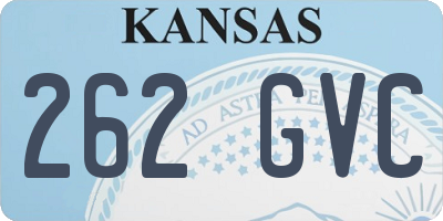 KS license plate 262GVC