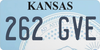 KS license plate 262GVE