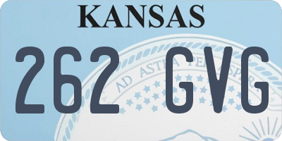 KS license plate 262GVG