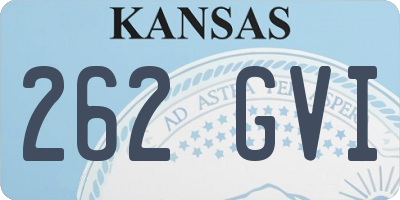 KS license plate 262GVI
