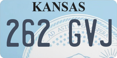 KS license plate 262GVJ