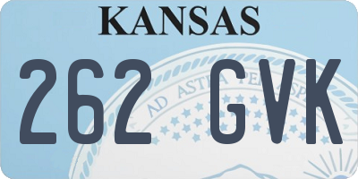 KS license plate 262GVK
