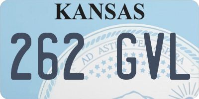 KS license plate 262GVL