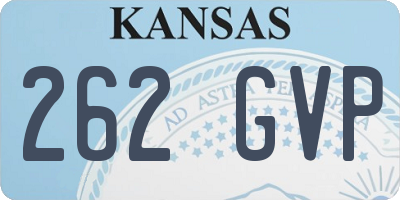 KS license plate 262GVP