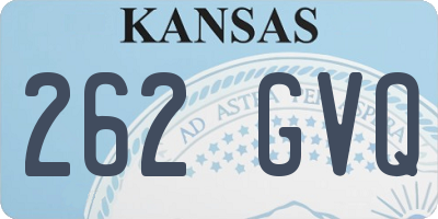 KS license plate 262GVQ