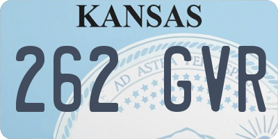 KS license plate 262GVR